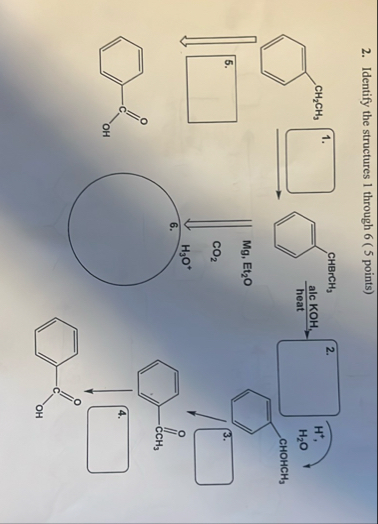 Solved Identify the structures 1 ﻿through 6 ( 5 ﻿points) | Chegg.com