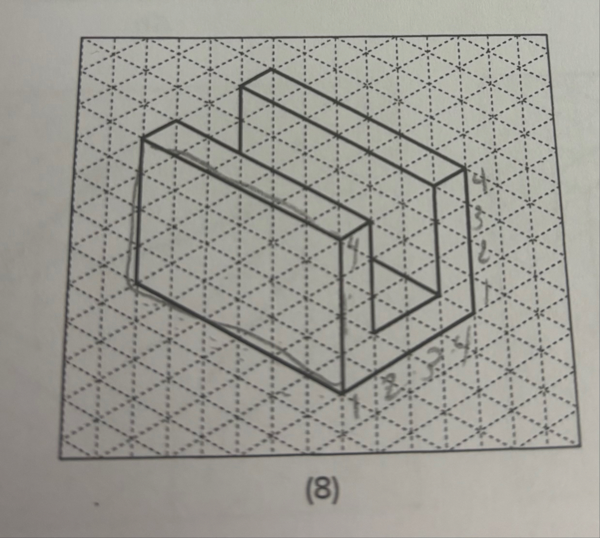 Solved Draw front view, top view, and right-side view of | Chegg.com