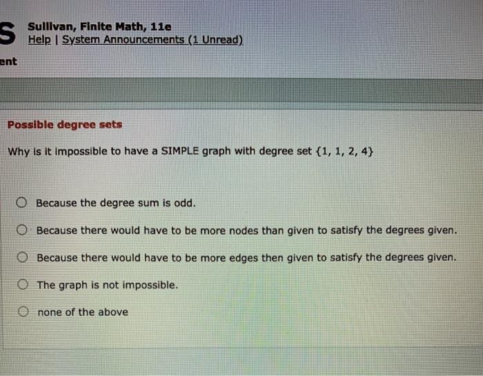 Solved Esignment ES Simple graphs A graph which is SIMPLE | Chegg.com