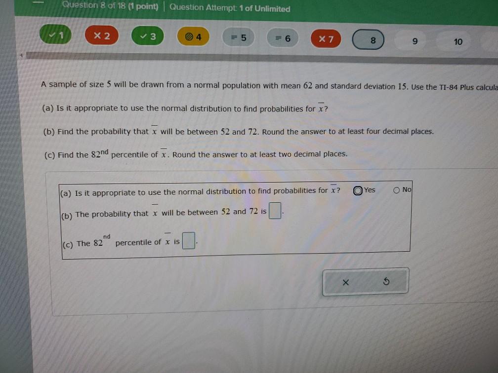 Solved Question 8 of 18 (1 point) Question Attempt 1 of | Chegg.com