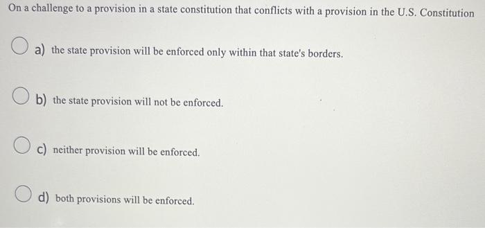 provision of the constitution answer