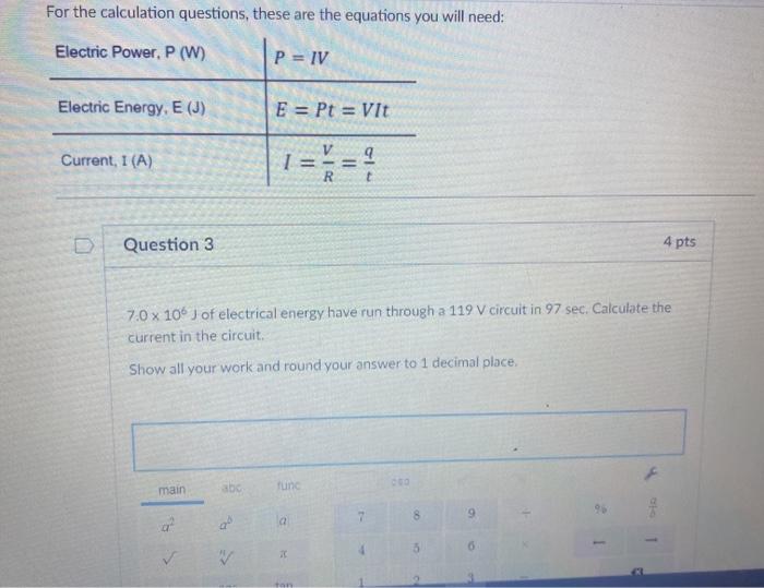 Solved For the calculation questions, these are the