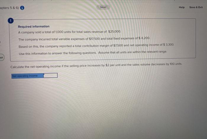 Solved Use the following information to answer the | Chegg.com