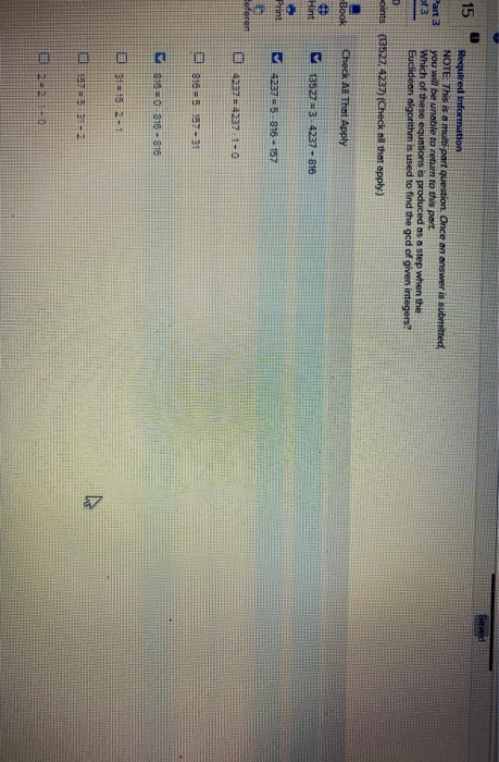 Solved 15 art 3 Required Information NOTE: This is a multi | Chegg.com