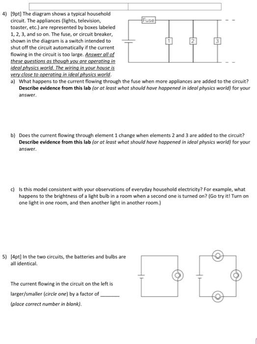 Solved 4) [9pt] The diagram shows a typical household | Chegg.com