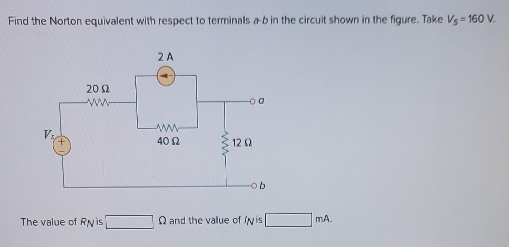 [Solved]: Find The Norton Equivalent With Respect