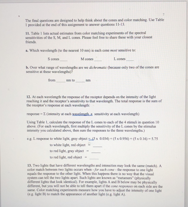 YOUR NAME: Psychology 405/605: Perception Assignment | Chegg.com