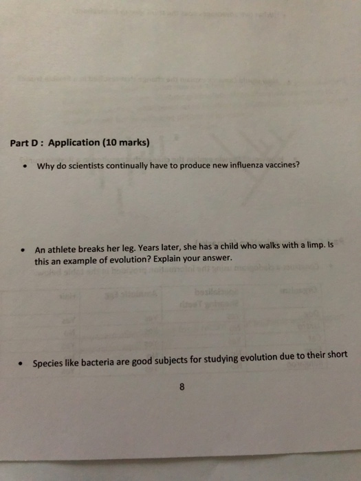 Solved Part D: Application (10 marks) • Why do scientists | Chegg.com