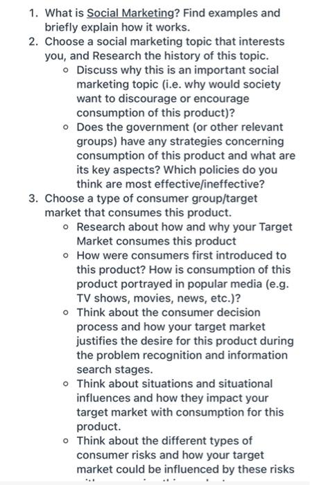 Solved 1 What Is Social Marketing Find Examples And Chegg