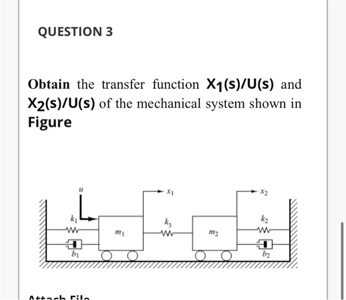 Solved Obtain Mathematical Models Of The Mechanical Systems | Chegg.com