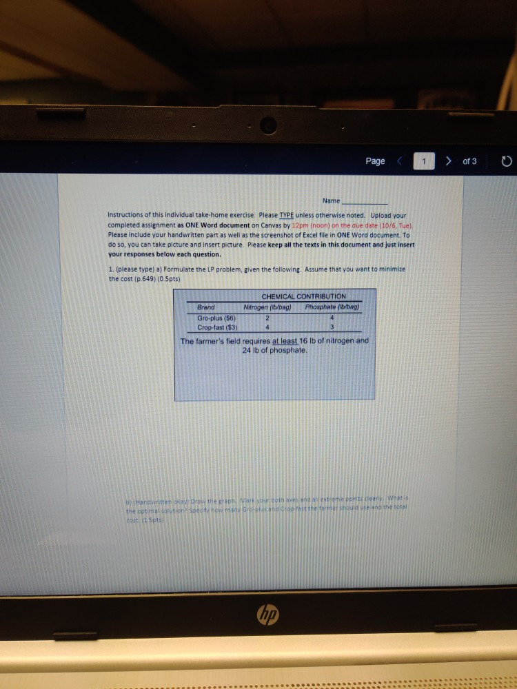 Solved Page 1 of 3 0 Name Instructions of this individual | Chegg.com