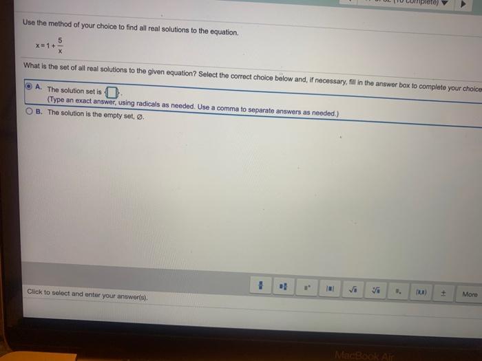 Solved plete) Use the method of your choice to find all real | Chegg.com