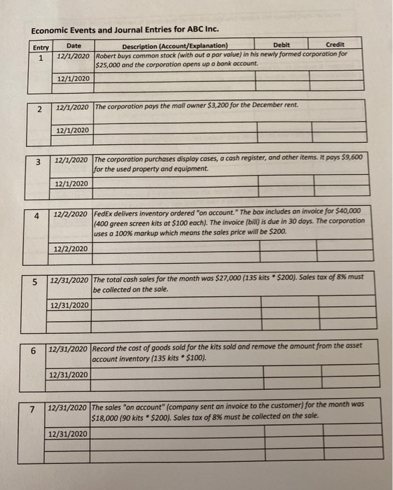 Solved 1 Start with the Journal Entries worksheet. Complete | Chegg.com