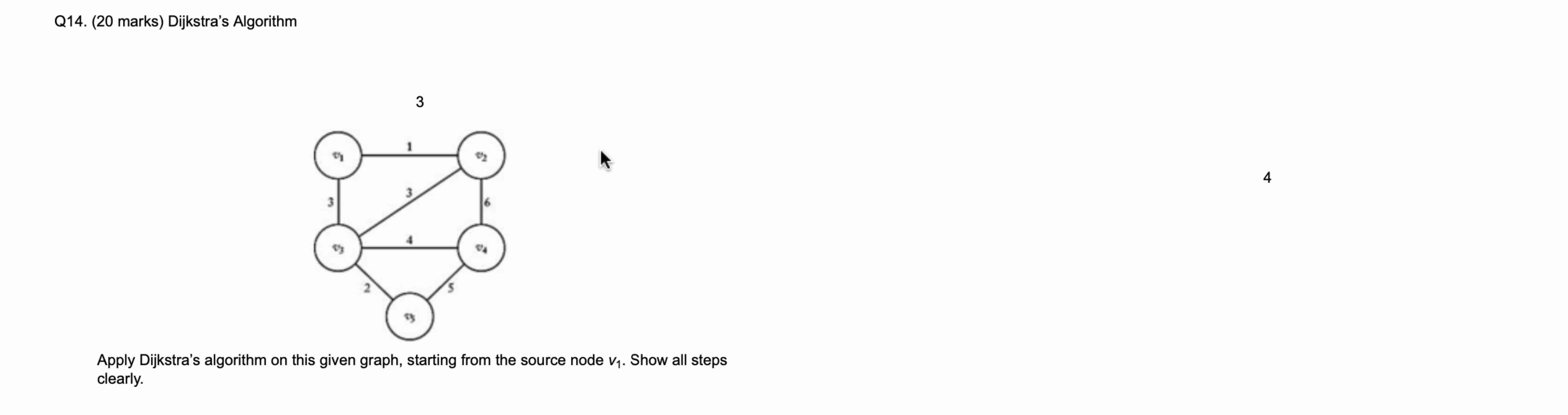 Solved Dijkstra’s Algorithm 3 Apply Dijkstra’s algorithm | Chegg.com