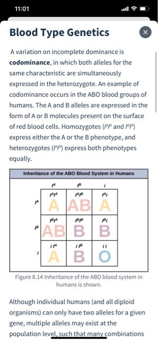 Solved х Blood Type Genotypes Unanswered Match the genotypes | Chegg.com