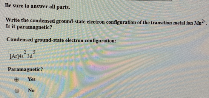 Solved Be sure to answer all parts. Write the condensed | Chegg.com