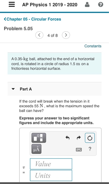 Solved AP Physics 1 2019 - 2020 | Chegg.com