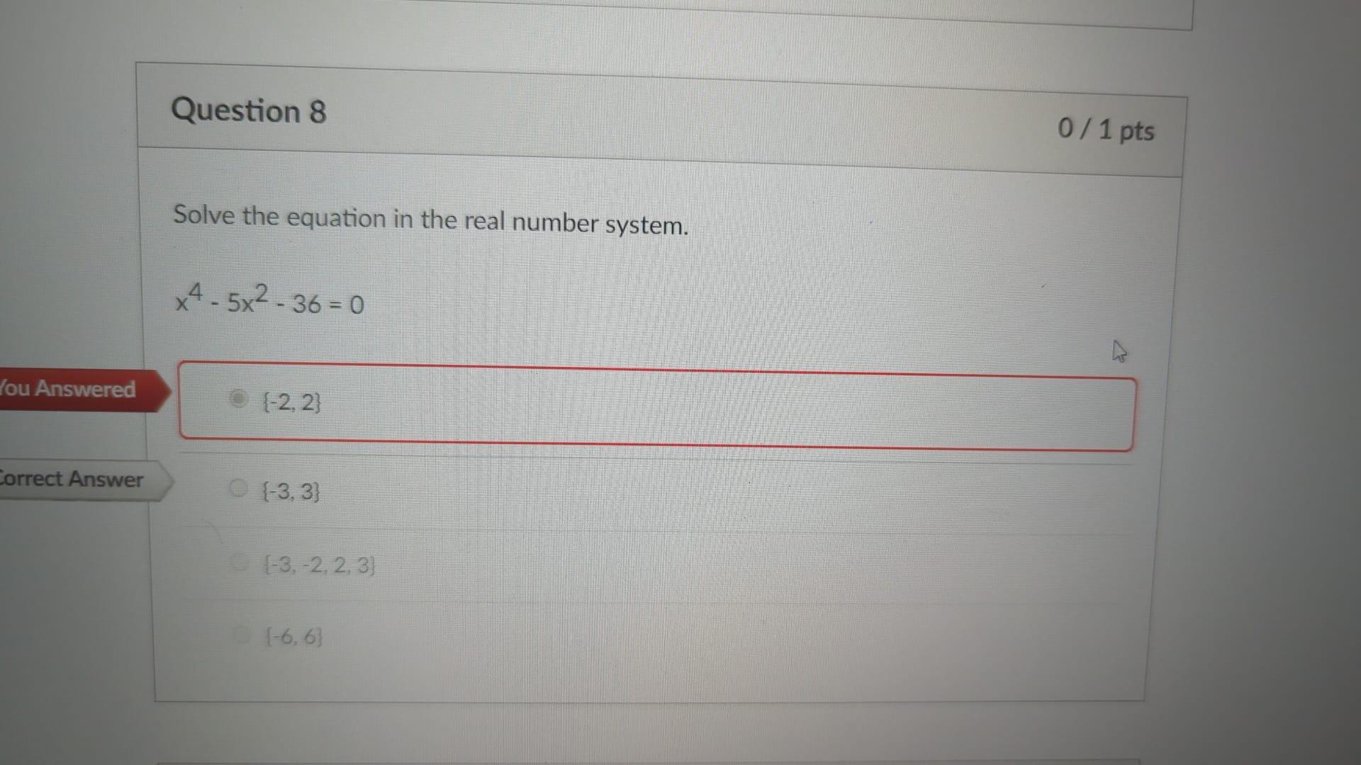 Solved Question 801 ﻿ptsSolve The Equation In The Real | Chegg.com