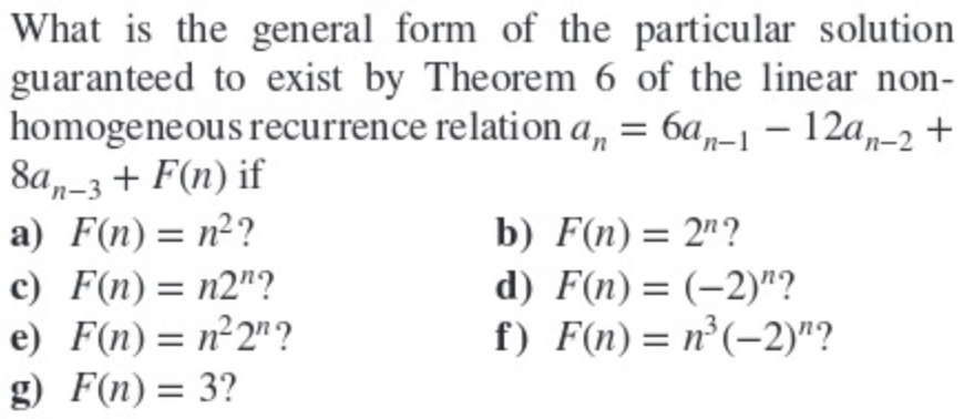 Solved What is the general form of the particular | Chegg.com