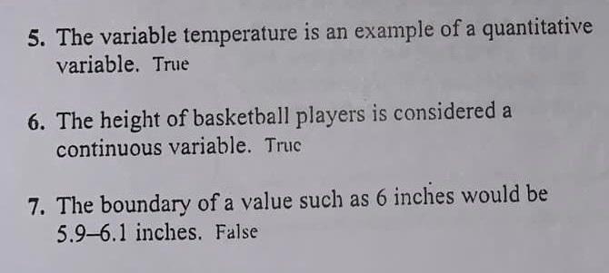 Solved 5. The variable temperature is an example of a | Chegg.com
