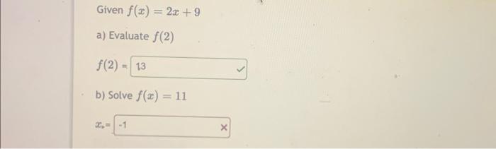 Solved Given F X 2x 9 A Evaluate F 2 F 2 B Solve