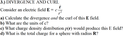 divergence and curl of electric field