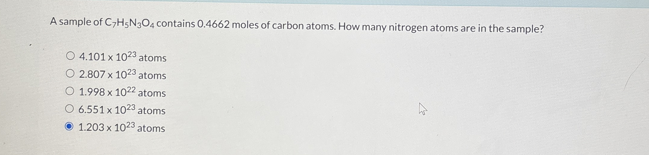 Solved A Sample Of C H N O Contains Moles Of Chegg Com