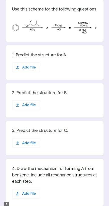 Solved predict the structure for A B and C , please show | Chegg.com