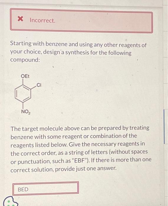 Solved Starting With Benzene And Using Any Other Reagents Of | Chegg.com