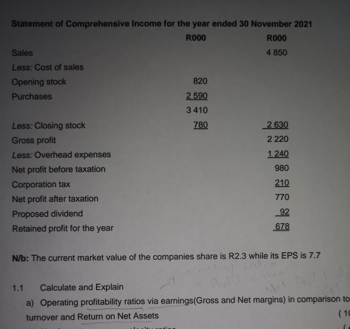 Solved Question 1 [Financial Statement Analysis] [60] | Chegg.com