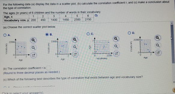 Solved For the following data (a) display the data in a | Chegg.com