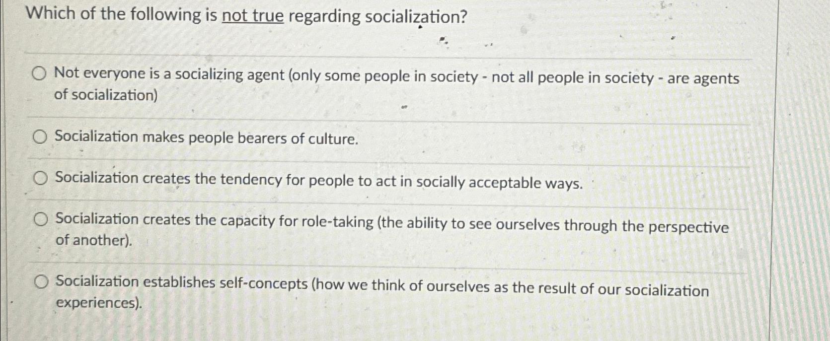 Solved Which of the following is not true regarding