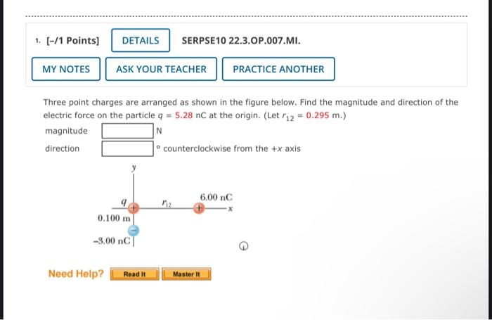 Solved 1. (-/1 Points] DETAILS SERPSE10 22.3.OP.007.MI. MY | Chegg.com