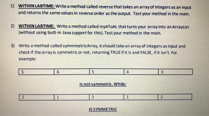 Solved 1) WITHIN LABTIME: Write a method called reverse that | Chegg.com