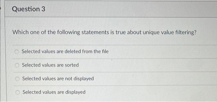Solved Question 3 Which one of the following statements is | Chegg.com