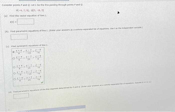 Solved Consider Points \\( P \\) And \\( Q \\). Let \\( L | Chegg.com