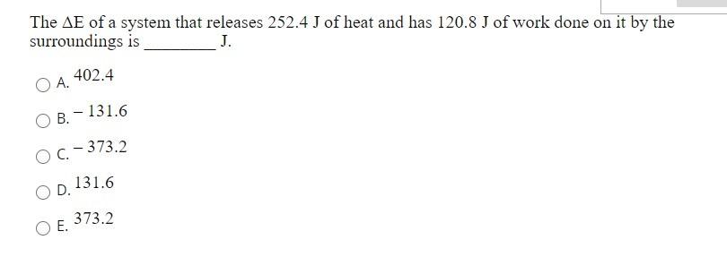 Solved The Ae Of A System That Releases 252 4 J Of Heat A Chegg Com