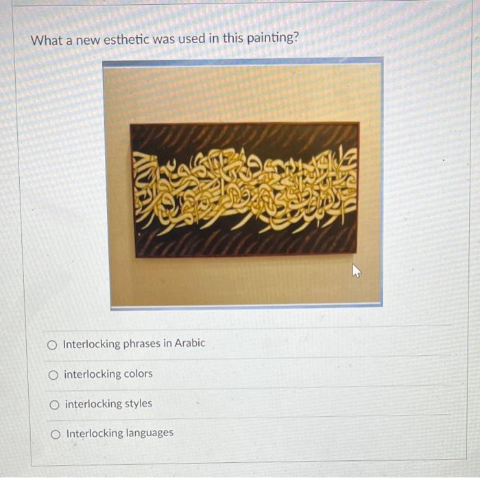 What a new esthetic was used in this painting?