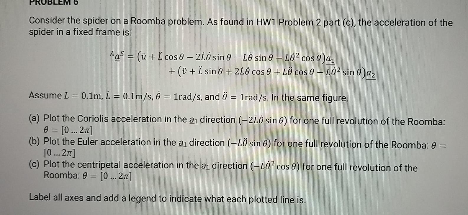 Solved Consider The Spider On A Roomba Problem As Found Chegg Com