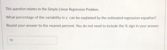 Solved This question relates to the Simple Linear Regression | Chegg.com