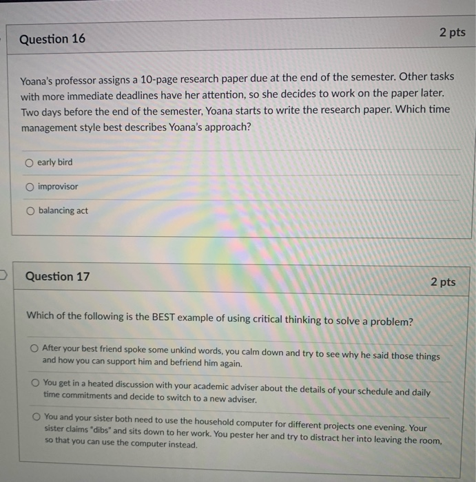Solved 2 Pts Question 26 Which Of The Following Are Chegg