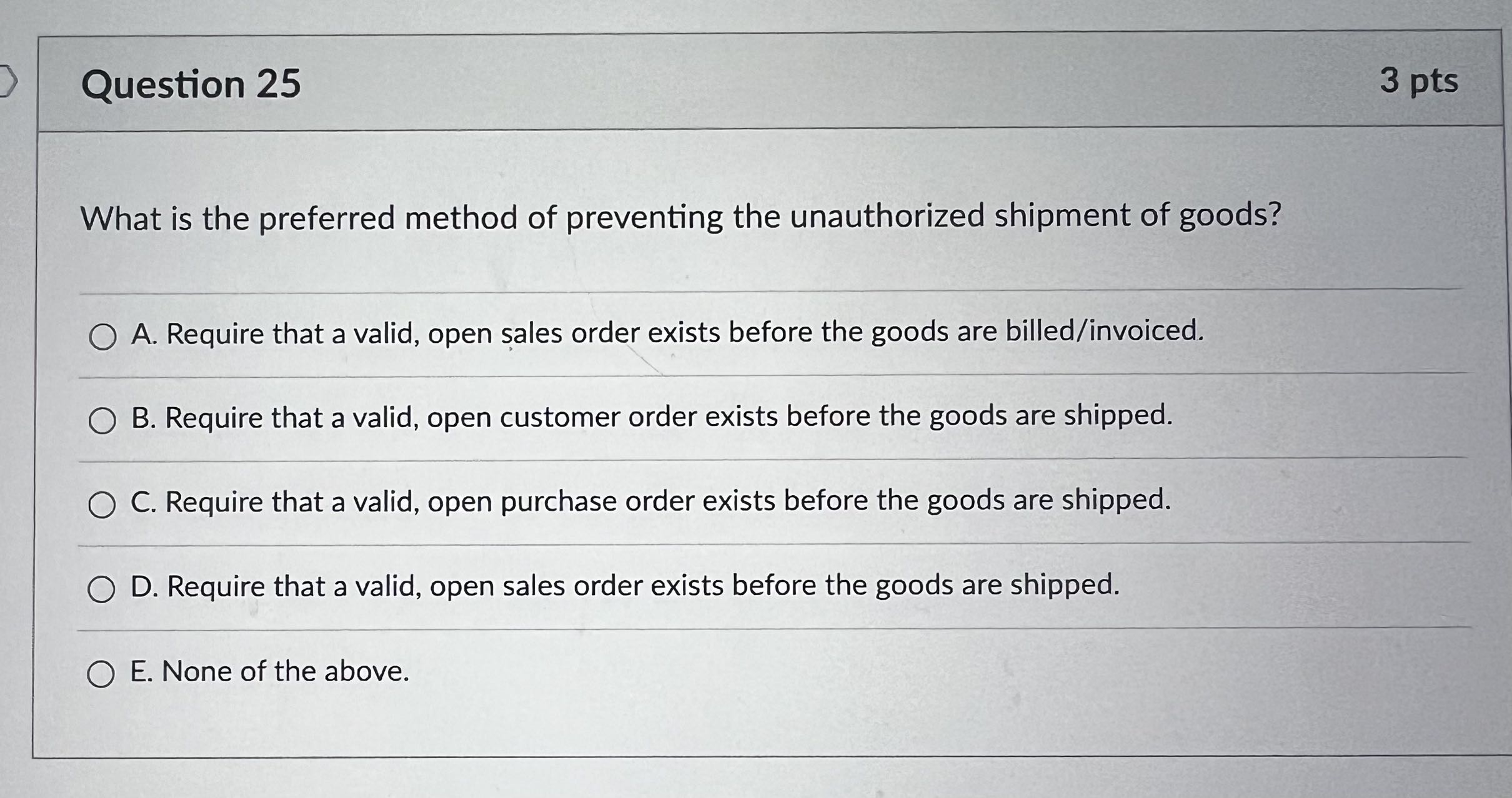 Solved Question 25What is the preferred method of preventing | Chegg.com