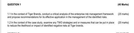 Solved SECTION A [40 MARKS] Read the case study below and | Chegg.com