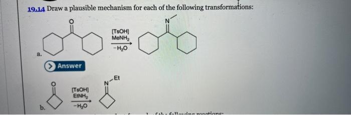 Solved 19.14 Draw a plausible mechanism for each of the | Chegg.com