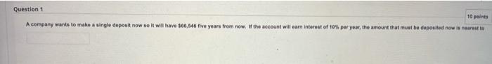 Solved Question 1 10 points A company wants to make a single | Chegg.com