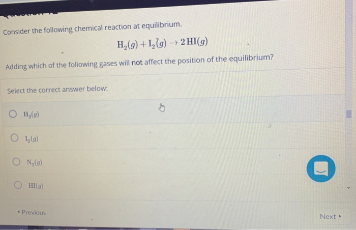 Solved Consider the following chemical reaction at | Chegg.com