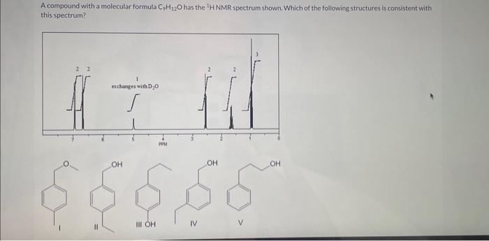Solved A compound with a molecular formula C9H12O has the 1H | Chegg.com