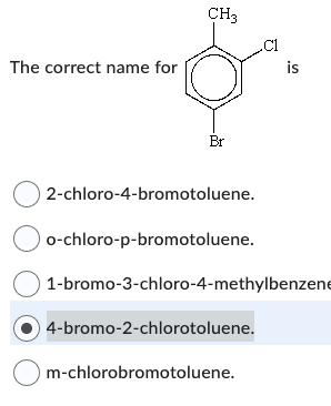 Solved The correct name | Chegg.com