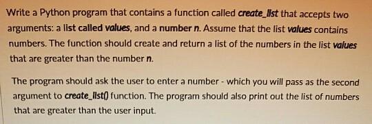 Solved Write a Python program that contains a function | Chegg.com