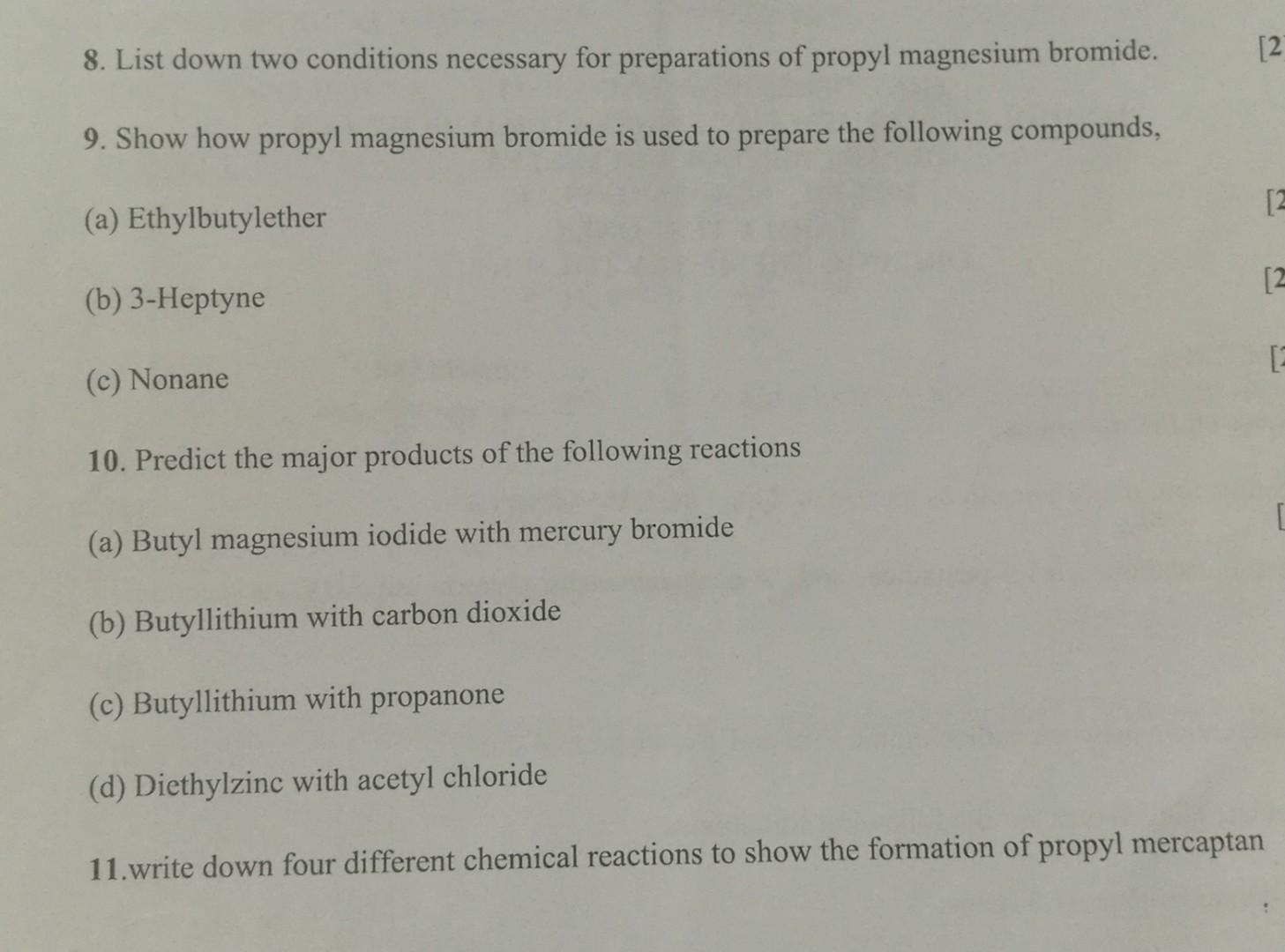 Solved 8. List down two conditions necessary for